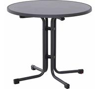 Siena Garden Tavolo pieghevole Paco Ø 80 cm opaco antracite acciaio/melammina
