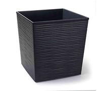 Siena Garden - Vaso per piante Biron, in plastica, 25 cm, colore: grafite
