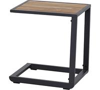 Siena Garden Vinto - Tavolino in alluminio opaco, 100% teak FSC