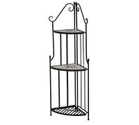 Siena Giardino Stella 875.334 Shelf Corner Steel Tube pagina nera con 3 ripiani effetto mosaico 34 x 34 x 140 cm