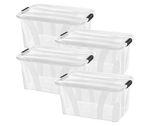 Siena Home Anzio - Scatola portaoggetti da 14 l, 4 pezzi