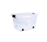 Siena Home Scatola portaoggetti Anzio 40 L con ruote + coperchio