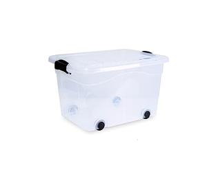 Siena Home Scatola portaoggetti Anzio 40 L con ruote + coperchio