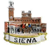 Siena Italia Viaggio Souvenir 3D Magnete Frigorifero Attrazioni Città Frigorifero Magnete Decorativo Tridimensionale Casa Cucina Decorazione