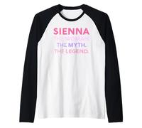 Sienna La Donna Il Mito Leggenda Nome Personalizzato Donne Maglia con Maniche Raglan