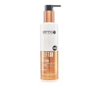 Sienna X Lozione colorata autoabbronzante, 200 ml, crema abbronzante naturale senza striature per le vacanze con estratto di tè verde e buccia di limone. Formula di lunga durata per viso e corpo.