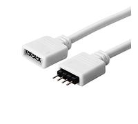 SIENOC 0.3m Striscia LED RGB Prolunga Nastro 4 Pin Estensione Banda 5050 3528 2835, Bianco