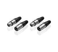 SIENOC 2 paia 4x di connettori maschio/femmina a 3 pin XLR adattatori audio microfono