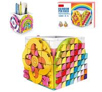 SIENON Dots Rainbow, set di decorazioni creative per il fai da te, mattoncini da costruzione, organizer per gioielli, portapenne, divertente set fai da te, giocattolo per compleanno, regalo di Natale