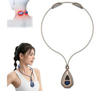 Sienova Lymphatic Drainage Device - 2025 New EMS Neck Acupoints Massager Device,Lymphatic Drainage Massage for Neck,Portable Lymphatic Relief Neck Massager,5 Modes Intelligent Neck Massage (Gold)