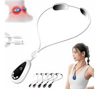 Sienova Lymphatic Drainage Device,Sienova Portable Lymphatic Drainage Device,Neck Acupoints Massager Device,5 Modes Intelligent Neck Massage,15 Gears Portable Lymphatic Relief Neck Massager (White)