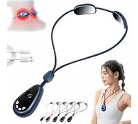 Sienova Lymphatic Drainage Device,Sienova Portable Lymphatic Drainage Device,Neck Acupoints Massager Device,5 Modes Intelligent Neck Massage,15 Gears Portable Lymphatic Relief Neck Massager (Blue)