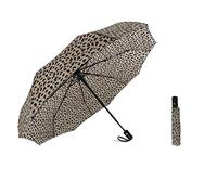 SIEPASA Ombrello antivento automatico pieghevole da viaggio, compatto, per la pioggia, piccolo ombrello portatile antivento unisex (colore: leopardato)