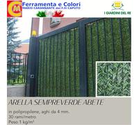Siepe Artificiale 150 x 300 Cm Arella Verde ABETE Sintetico Supporto Recinzione