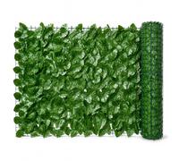 Siepe Artificiale 1x3 m, Siepe Finta Frangivista per Balcone e Giardino, Rete Privacy con Foglie di Edera Artificiali, Copri Ringhiera Decorativo per Recinzione Esterno, Verde
