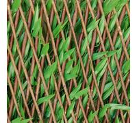 TENAX Siepe Artificiale con Foglie Traliccio Estensibile in salice, Divy 3D X-Tens Bamboo, 1x2 m, Verde