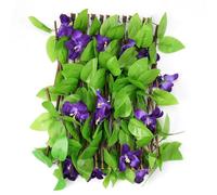 Siepe Artificiale Con Fiori - Pannello Jungle Per Recinzione Privacy Espandibile Con Foglie Di Edera Finta