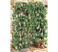 Siepe Artificiale con TRALICCIO in legno Siepe Finta Recinzione Balcone Giardino