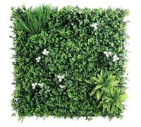 Siepe artificiale Costa Rica verticale in polietilene 1x1 m verde