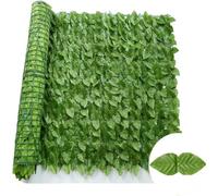 Siepe artificiale da 100/300 cm, recinzione verde finta foglia di edera, recinzione per la privacy, per esterni, casa, giardino, balcone, decorazione, verde chiaro, 100 x 300 cm