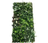 Siepe artificiale da parete, 50 x 100 cm, decorazione realistica per esterni, in polietilene, per vegetazione e paesaggistica, resistente ai raggi UV e durevole