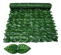 Siepe artificiale di edera decorativa per la privacy, con foglie verdi, per casa, giardino, balcone, esterni, pianta finta (WL-CY-BM, 50 x 400 cm)