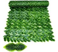 Siepe artificiale di edera per la privacy, 50 x 500 cm, decorazione a foglia verde per casa, giardino, balcone, pianta finta per una maggiore privacy e fascino estetico