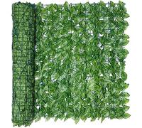 Siepe artificiale espandibile, resistente ai raggi UV, pannelli da parete per la privacy del giardino, con foglie di vite, per decorazione esterna e balcone, pannelli a reticolo per una vegetazione
