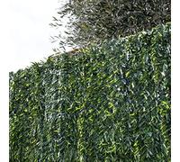 Siepe Artificiale per Balcone, Recinzione in Rotolo 1,5x3 mt (4,5 mq) Abete Ultra Coprente