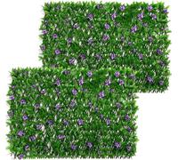 Siepe Artificiale Per Balconi, Recinzione Giardino Artificiale,Pannelli Traliccio Da Giardino Espandibil, 200x40 Cm Siepe Artificiale,Decorazione Del Fondale Delle Foglie Del Verde Del Giardino