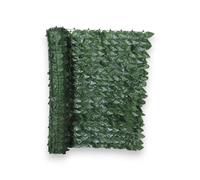 Siepe artificiale per terrazzo e giardino con foglie in resina e supporto in pvc