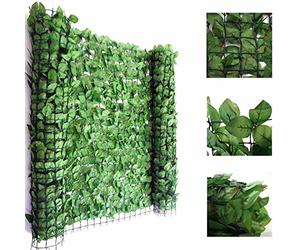 Siepe artificiale privacy balcone giardino rete decorativo T811 plastica poliestere 500x150cm chiaro