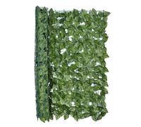 Siepe artificiale, siepe finta per recinzione, rotolo in rattan con foglie finte, protezione per la privacy per balcone, recinzione da giardino per esterni, balconi, terrazze, cancelli e recinzioni