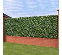 Siepe Artificiale Sintetica 1 x 3 metri Rotolo Anticaduta Rete Foglie Estive