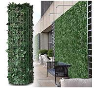 Siepe decorativa per la privacy di edera artificiale, con foglie verdi, per casa, balcone e giardino, erba finta per protezione della privacy e decorazione esterna