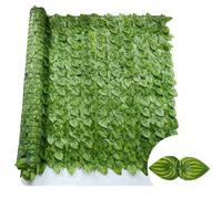 Siepe di edera artificiale, 100/300 cm, verde, finta foglia di edera, recinzione per la privacy, per esterni, casa, giardino, balcone, decorazione, anguria, 50 x 100 cm