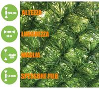 Siepe Finta Artificiale Rete Metallica Ricoperta con Foglie di Pino Sintetico -
