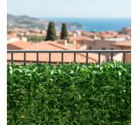 Siepe Finta Artificiale Ultra Coprente Anticaduta Rotolo Rete Frangivista Frangivento Ornamentale Foglia Edera Sintetica Per Ringhiera Terrazzo Balcone Giardino Recinzione Verde Scuro (1.5 x 9 Mt)
