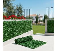 Siepe Finta Artificiale Ultra Coprente Anticaduta Rotolo Rete Frangivista Frangivento Ornamentale Foglia Edera Sintetica Per Ringhiera Terrazzo Balcone Giardino Recinzione Verde Scuro (1 x 12 Mt)