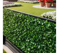 Siepe Finta Artificiale Ultra Coprente Anticaduta Rotolo Rete Frangivista Frangivento Ornamentale Foglia Edera Sintetica Per Ringhiera Terrazzo Balcone Giardino Recinzione Verde Scuro (1 x 6 Mt)