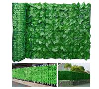 SIEPE SINTETICA 1X3 MT ARTIFICIALE FOGLIE FOGLIAME EDERA SUPPORTO RECINZIONE