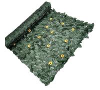 Siepe verde con foglie verdi, recinzione per la privacy, decorativa traspirante, antiruggine, per esterni, cortile, appartamento, cortile, patio, balcone, giardino