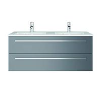 Mobile da bagno con lavabo Libato 60 90 120 cm - Mobiletto Bagno Sospeso - bianco antracite rovere grigio lucido - mobili da bagno sospeso [Qualità dalla Germania] (120, grigio artico)