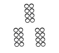 Siepificius 8 coperture per ruote per bagagli, diametro 5,1 cm, morbide ed elastiche, antigraffio, colore nero, Set da 3 (nero), 5.2cm, come descrizione