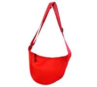 Siepificius Borsa a tracolla a mezzaluna alla moda in nylon Hobo per le donne borsa a tracolla rossa, Rosso, 27cm