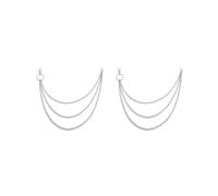 Siepificius Collana unisex in metallo a doppio strato, per jeans, biker, rocker, 1 strato, Set da 2 (3 strati), 3 Layer, come descrizione