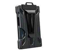 Siepificius Lega di alluminio Sottile Portafoglio Porta Carte di Credito Caso Fermasoldi per gli Uomini Grigio Grigio 95x60x13.5mm, Nero, 95 x 60 x 13,5 mm, 95x60x13.5mm, come descrizione
