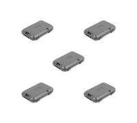 Siepificius Porta carte di credito, portatile, per carte d'identità, carte di credito, grigio scuro, 11 x 7,1 x 2,2 cm, Set da 5 (grigio scuro, 11 x 7,1 x 2,2 cm), 11x7.1x2.2cm, come descrizione