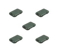 Siepificius Porta carte di credito, portatile, per carte d'identità, carte di credito, grigio scuro, 11 x 7,1 x 2,2 cm, Set da 5 (verde militare, 11 x 7,1 x 2,2 cm), 11x7.1x2.2cm, come descrizione