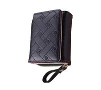 Siepificius Portafoglio da donna alla moda a tre ante carino multi-slot portafogli in pelle portamonete portamonete borsa regali porta carte di credito ID nero, Nero , 10.5x8x3.7cm, come descrizione